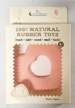 Load image into Gallery viewer, LANCO TOYS 100% Natural rubber Heart organic baby bath toy touch sight NIB