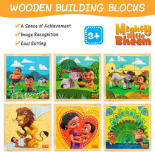 Load image into Gallery viewer, Mighty Little Bheem Wood 6 Sided Building Stacking Block Puzzle 6 Puzzles in 1