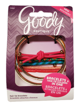 Load image into Gallery viewer, Goody Boutique Hair Tie Bracelets, Skinny Gold, 7 Count MFB