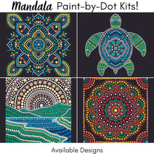 Load image into Gallery viewer, Plaid Sea Turtle Mandala Modern Dot Kit, 14" x 14" Paint by Numbers