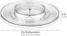 Load image into Gallery viewer, iDesign Linus Lazy Susan Cabinet Turntable - 2-Tier Organizer 11" Clear