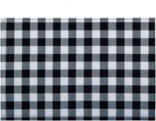 Load image into Gallery viewer, Buffalo Check Reversible Place Mats, 4 Pack, Black & White - 12" x 18"