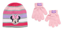 Load image into Gallery viewer, Disney Girl's Minnie Mouse Winter Hat and Glove Set, Ages 6-13, Pink
