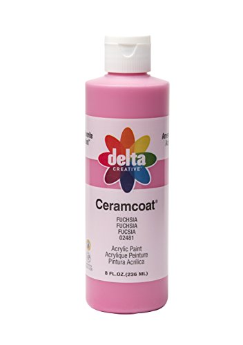 Delta Creative DEL800.2481 Acrylic 8 oz Fuchsia Ceram Coat