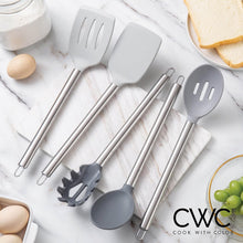 Load image into Gallery viewer, COOK WITH COLOR Silicone Cooking Utensils Kitchen Set, 5 Pieces, Grey Ombre
