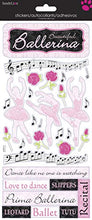 Load image into Gallery viewer, Sandylion Ballet Glitter Stickers, Clear, 5.5 x 12 In for Crafts
