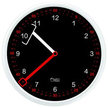 Load image into Gallery viewer, Educational Wall Clock - Silent Movement Time Teaching Clock Black
