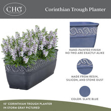 Load image into Gallery viewer, Classic Home and Garden by Growscape Corinthian Planter Box(10” Slate Blue)
