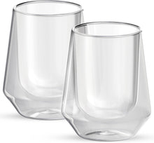 Load image into Gallery viewer, Double Wall Insulated Glasses, 2-Piece 8 oz Clear Borosilicate Glass Cups
