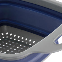 Load image into Gallery viewer, Oster Bluemarine Collapsible Square Plastic Colander in Blue
