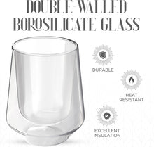 Load image into Gallery viewer, Double Wall Insulated Glasses, 2-Piece 8 oz Clear Borosilicate Glass Cups
