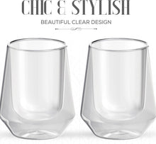 Load image into Gallery viewer, Double Wall Insulated Glasses, 2-Piece 8 oz Clear Borosilicate Glass Cups

