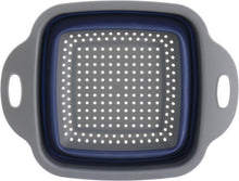 Load image into Gallery viewer, Oster Bluemarine Collapsible Square Plastic Colander in Blue
