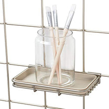 Load image into Gallery viewer, iDesign Jayce Metal Shelf Storage for Modular Grid System Satin Silver
