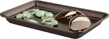 Load image into Gallery viewer, iDesign Vanity Tray Organizer, Set of 2, 9.7" x 6.3" x 1", Bronze
