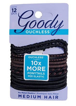 Load image into Gallery viewer, Goody Women's Ouchless Mixed Weave 4 mm Braided Elastics, 12 Count
