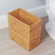 Load image into Gallery viewer, iDesign Rectangular Bamboo Waste Basket, The Formbu Collection
