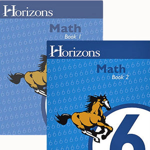 HORIZONS 6th Grade Math Student Books 1 & 2 Set
