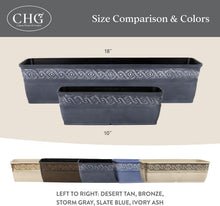 Load image into Gallery viewer, Classic Home and Garden by Growscape Corinthian Planter Box(10” Slate Blue)
