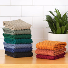 Load image into Gallery viewer, DII Luxury Barmop Collection Chevron Dishtowel Set, 16x19, Teal, 4 Piece
