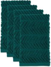 Load image into Gallery viewer, DII Luxury Barmop Collection Chevron Dishtowel Set, 16x19, Teal, 4 Piece
