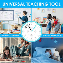 Load image into Gallery viewer, Educational Wall Clock - Silent Movement Time Teaching Clock
