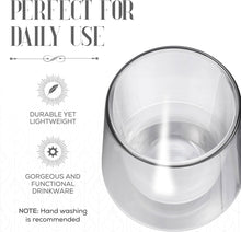 Load image into Gallery viewer, Double Wall Insulated Glasses, 2-Piece 8 oz Clear Borosilicate Glass Cups
