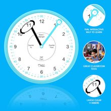Load image into Gallery viewer, Educational Wall Clock - Silent Movement Time Teaching Clock
