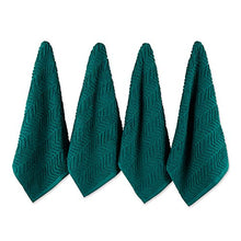 Load image into Gallery viewer, DII Luxury Barmop Collection Chevron Dishtowel Set, 16x19, Teal, 4 Piece
