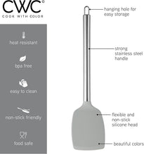 Load image into Gallery viewer, COOK WITH COLOR Silicone Cooking Utensils Kitchen Set, 5 Pieces, Grey Ombre
