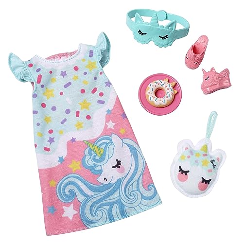 Barbie Clothes Pajamas and Slippers with Bedtime Accessories