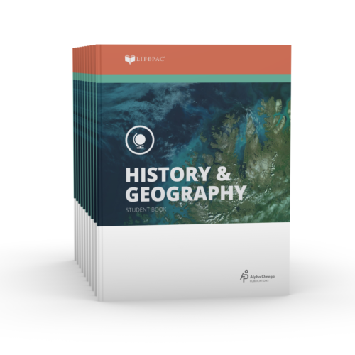 LIFEPAC 10th Grade History & Geography Set of 10 WORKTEXTS ONLY (NO Teacher Guid