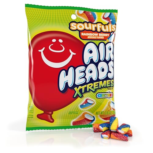Airheads Xtremes Sourfuls, Sweetly Sour Candy, Rainbow Berry, 3.8 oz