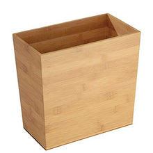 Load image into Gallery viewer, iDesign Rectangular Bamboo Waste Basket, The Formbu Collection
