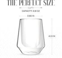 Load image into Gallery viewer, Double Wall Insulated Glasses, 2-Piece 8 oz Clear Borosilicate Glass Cups
