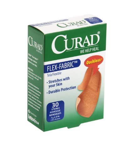 Curad Flex-Fabric, 3/4 Inches X 3 Inches bandages, 30 count