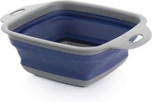 Load image into Gallery viewer, Oster Bluemarine Collapsible Square Plastic Colander in Blue

