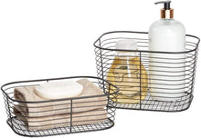 Load image into Gallery viewer, iDesign Vienna Vanity Cosmetics and Makeup Storage Bathroom Basket Small
