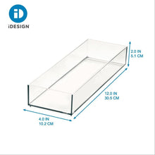 Load image into Gallery viewer, iDesign Plastic Makeup Organizer Tray - Vanity Organizer Clear White
