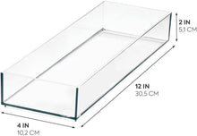 Load image into Gallery viewer, iDesign Plastic Makeup Organizer Tray - Vanity Organizer Clear White
