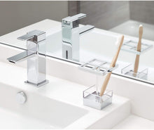 Load image into Gallery viewer, iDesign Clarity Metal and Plastic Toothbrush Holder Stand for Bathroom Vanity
