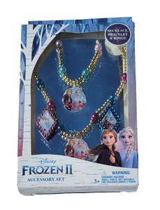 Disney Frozen II Necklace, Bracelet & Rings Girls Jewelry Gift Set Ana Elsa NIB