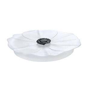 Charles Viancin - Poppy Pop Silicone Lid for Food Storage - 11''/28cm - Airtight Seal on Any Smooth Rim Surface - BPA-Free - Freezer, Refrigerator and Dishwasher Safe - White Lilia