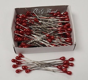 Corsage / Boutonniere Red Teardrop Pins 2" pk/144