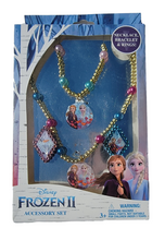 Load image into Gallery viewer, Disney Frozen II Necklace, Bracelet &amp; Rings Girls Jewelry Gift Set Ana Elsa NIB
